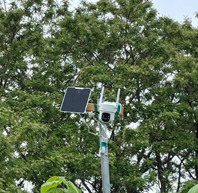 災害に備えて監視カメラを設置しています